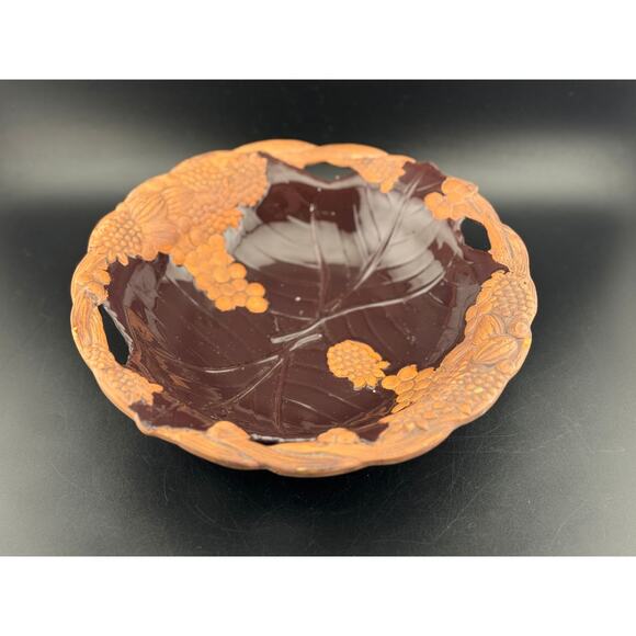 Claire Burke Hand Painted 8.5" Pottery Footed Bowl - Picture 1 of 7